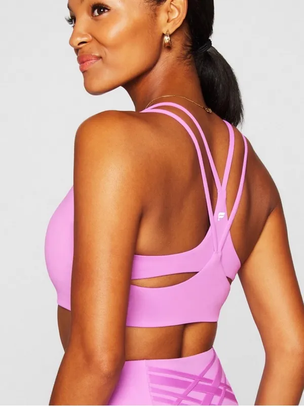Fabletics Principal Low Impact Bra Electric Orchid Size XL - Image 2