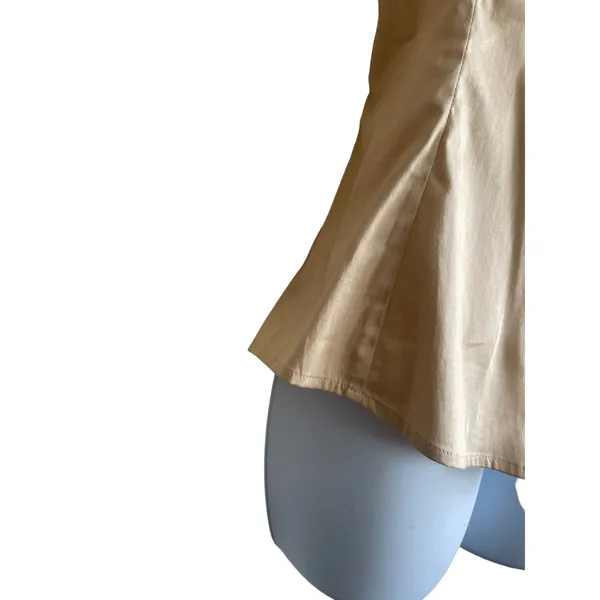 Banana Republic Top Women‎ S Gold Collar V-Neck Long Flared Sleeve Button Up - Image 5