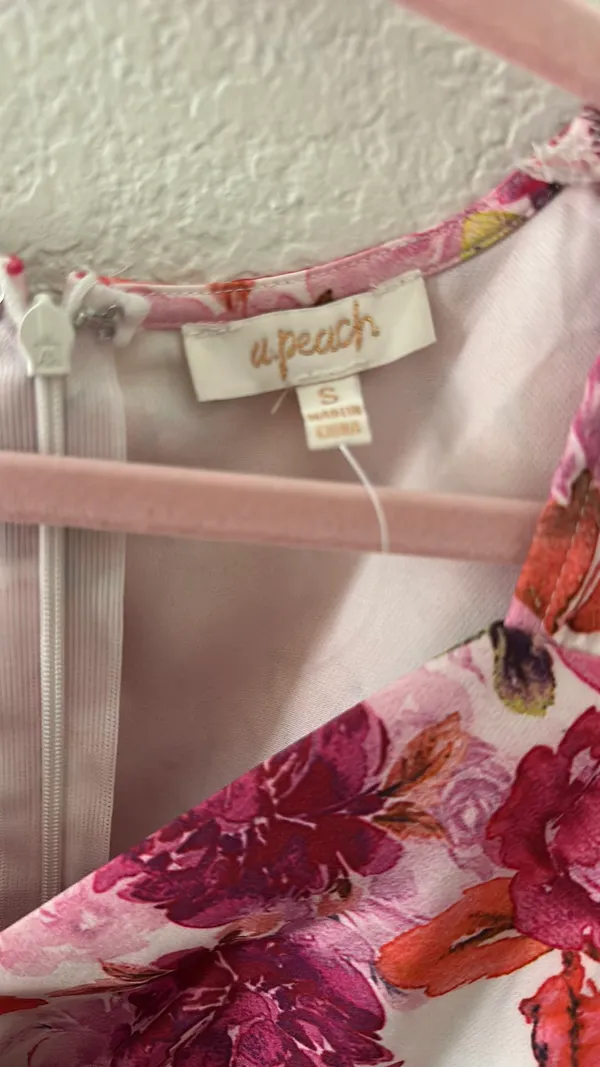 A.Peach Floral dress - Image 3