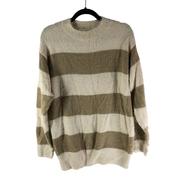 Universal Thread Womens Striped Sweater Tunic Oversized Beige & Cream Size XS - Image 3