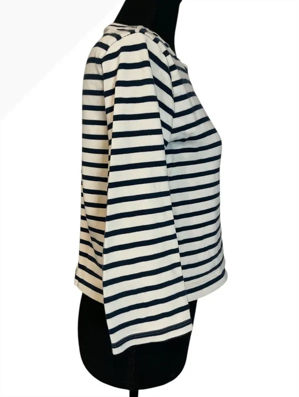 Madewell Women's Striped Long Sleeve Cotton Top XXS - Image 2