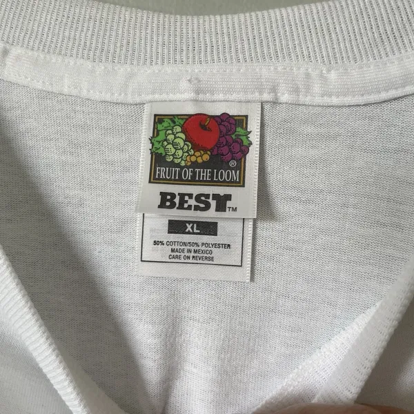 Fruit of the Loom Vintage 1998 T-Shirt 'Friesian Love' Horse White Unisex XL - Image 9