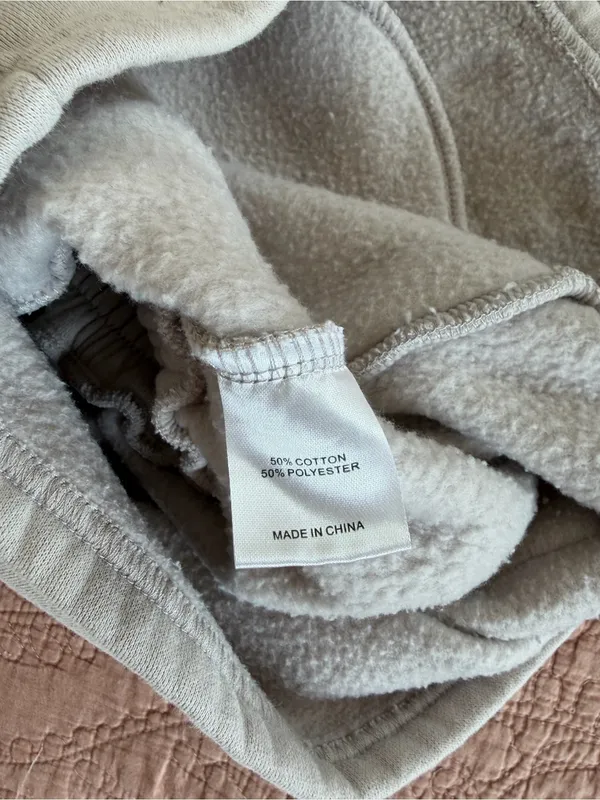 White Fox Archive 6.0 Fleece Sweat Shorts Beige Taupe Size Small - Image 5