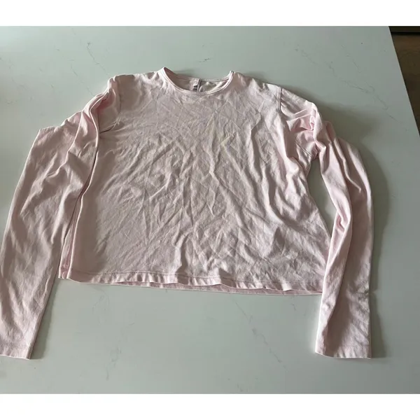 SKIMS New Vintage Crop Long Sleeve in Cherry Blossom 2X - Image 3