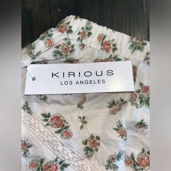 Kirious LA Vintage Floral Lace Trim Shorts Cottagecore Romantic‎ Loungewear F33 - Image 2