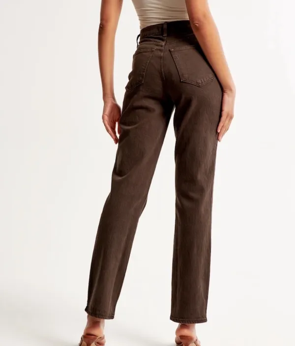 Abercrombie The 90s Straight Leg Ultra High Rise Curve Love Jeans - Image 3
