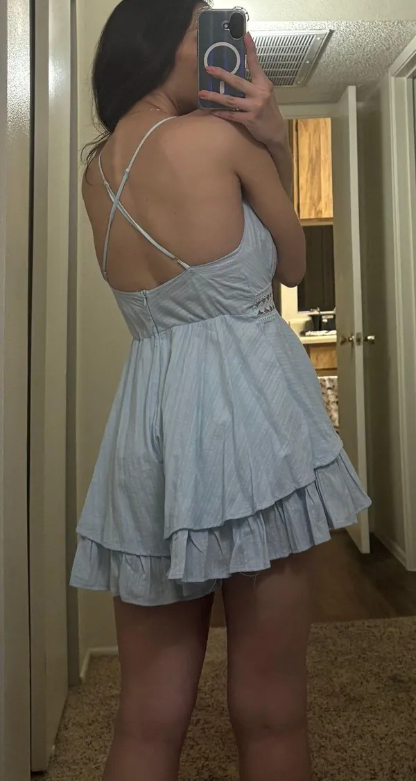 Baby Blue Romper Size XS - Image 2