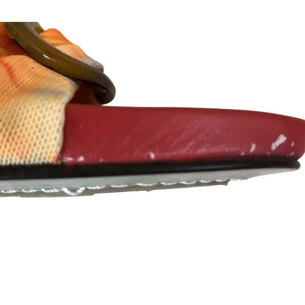 Donald Pliner Tang Orange Mesh Elastic Leather Shoe New Tie Dye Buckle $225 NWT - Image 6