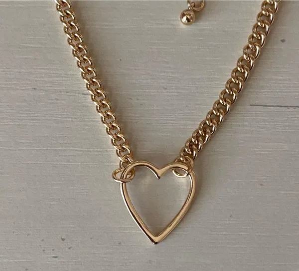 Madewell NWOT 14” gold toned heart necklace - Image 2