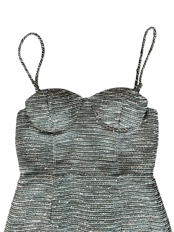 Lovers + Friends Women’s Aubrey Metallic Tweed Fit And Flare Mini Dress Size XS - Image 3
