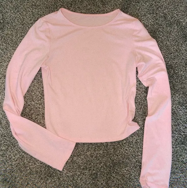 Pink Workout Top Shein Blush S - Image 2
