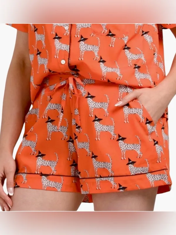 🎃🐆 Bouffants & Broken Hearts Halloween PJ Set — Size Small - Image 4