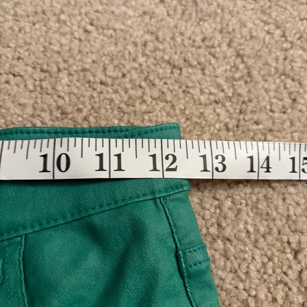 Edikted Luna st patricks Faux Leather College Green Flared Pants Size 24 - Image 13