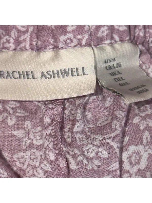 Rachel Ashwell Women’s Pink Floral Ruffle Lounge Shorts Size Large - Image 5