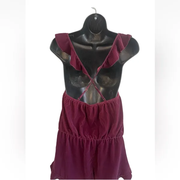 Victoria's Secret Purple Velvet Romper Size Small - Image 8