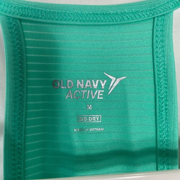 EUC Old Navy active women’s turquoise high neck ribbed‎ loose relaxed top medium - Image 3