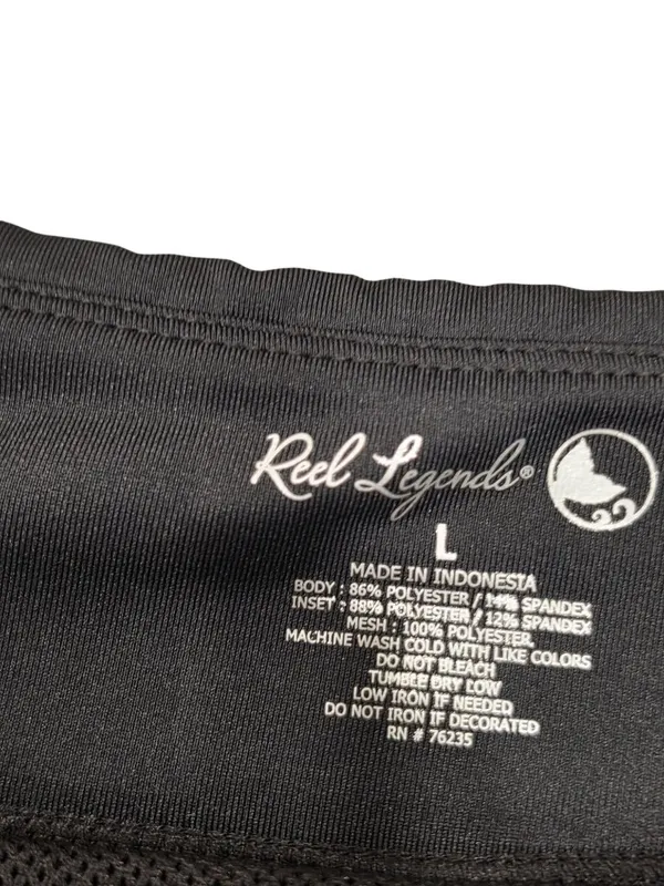Reel Legends Womens Black Activewear Shorts With Back Zipper Pocket Size Large - Image 3
