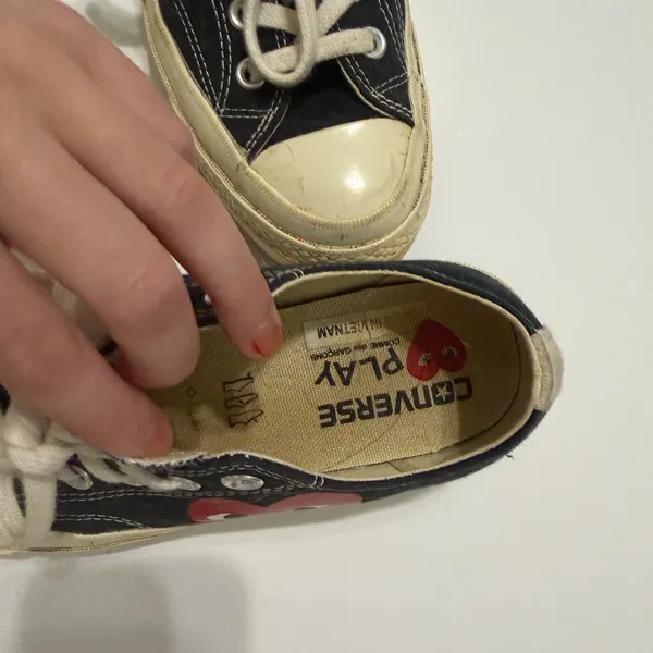 Comme des Garçons black converse Size 8 - Image 6