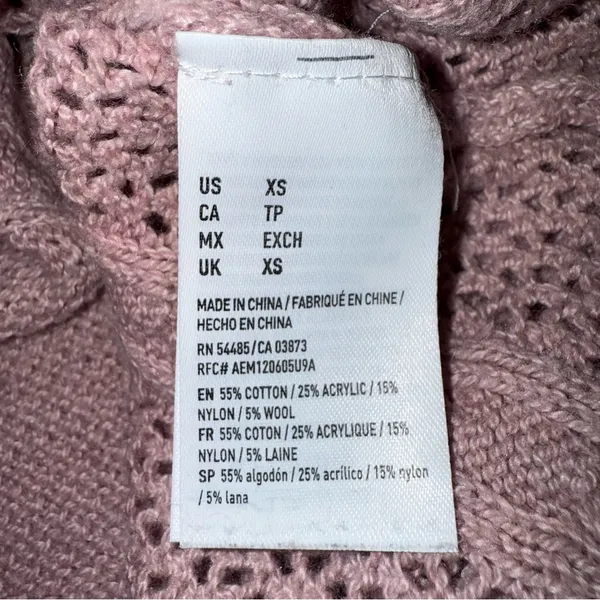 American Eagle Outfitters Ombré Light Pink Cable Knit Sweater - Image 11