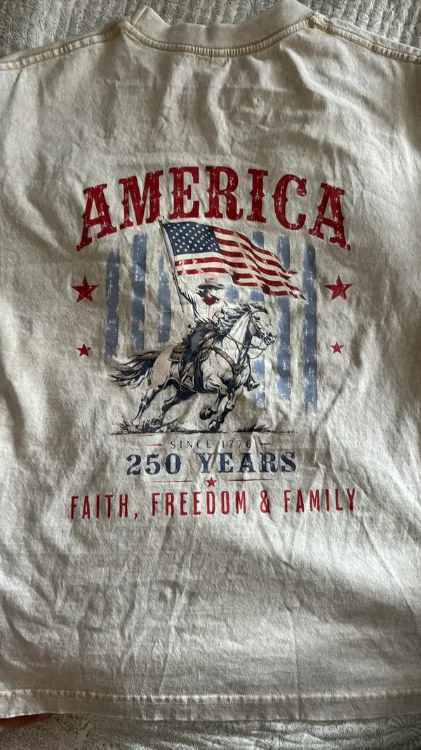 America graphic tee shirt Gray - Image 3