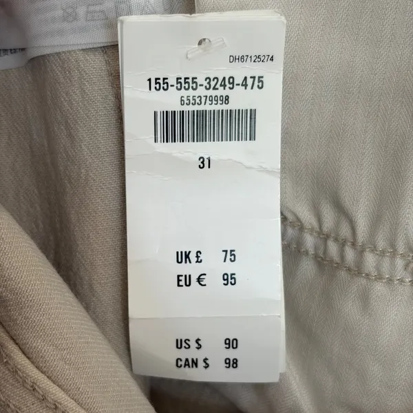 Abercrombie & Fitch Curve Love Ultra High Rise 90s Straight Jeans Beige 31‎ 12R - Image 9