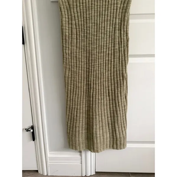 Everlane NWT Column Cotton Linen Eucalyptus Green Midi Dress Medium - Image 5
