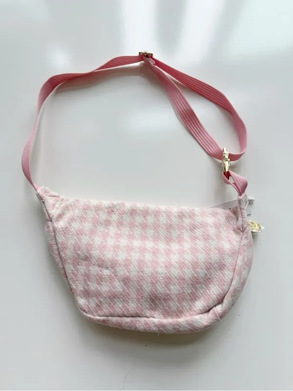 NWT Stoney Clover Lane Quilted Jumbo Fanny Pack Pink Houndstooth - Image 5