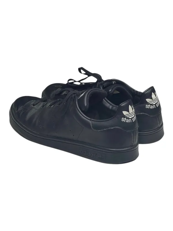 adidas ★ Stan Smith Low Profile Sneaker Tennis Shoes ★ Black Vegan Leather ★ 7M - Image 5
