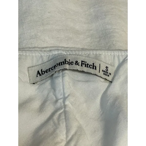 Abercrombie & Fitch Womens White Linen Blend Side Zip Wrap Mini Skirt Skort Sz S - Image 5
