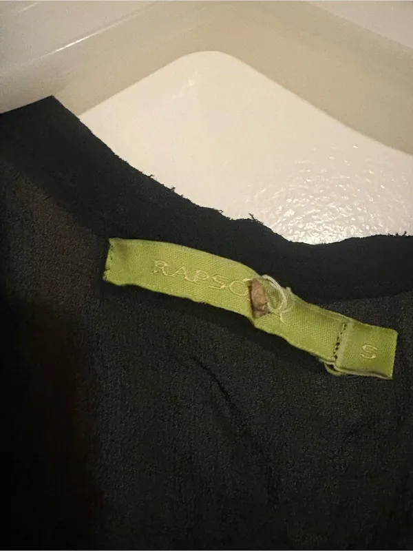 Vintage Black Sheer Beaded Tank with Gold Sequin Trim - Image 3