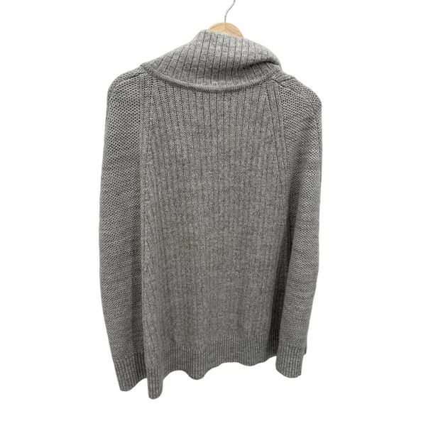 Banana Republic Womens Gray Oversized Sleeveless Zip Front‎ Sweater Vest M/L - Image 2