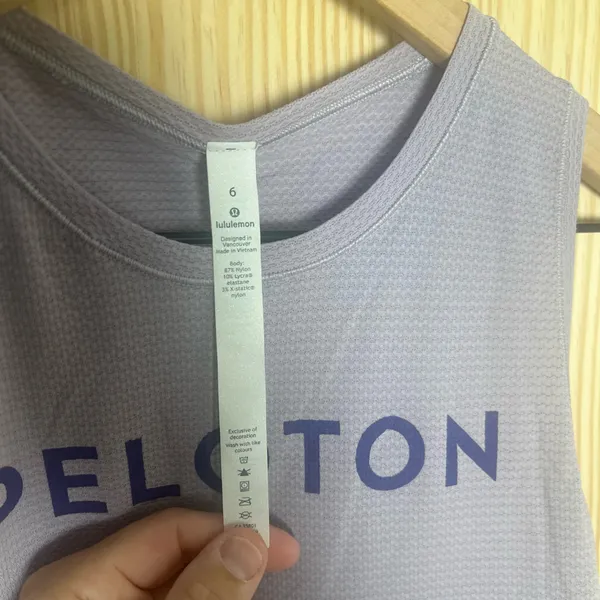 LULULEMON X PELOTON- Fast as Light Mesh Tank Iced Iris Size 6 - Image 4