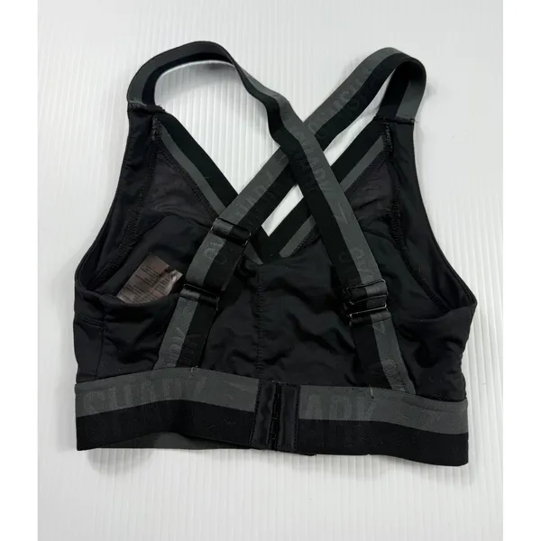 Gymshark Sports Bra Criss Cross Medium‎ Support Activewear Black Size S - Image 4