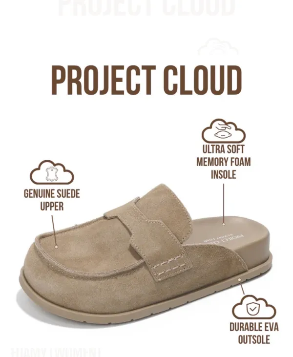 Protect Cloud Genuine Suede Womens Clogs-Arch Support-Lightweight-Non-Slip size8 - Image 4