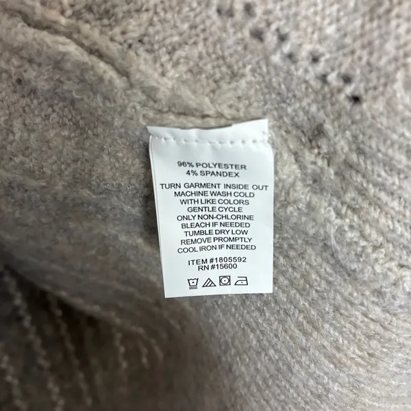 Briggs Oatmeal Beige Button Front Cardigan Sweater Polyester NWT Womens Medium - Image 6