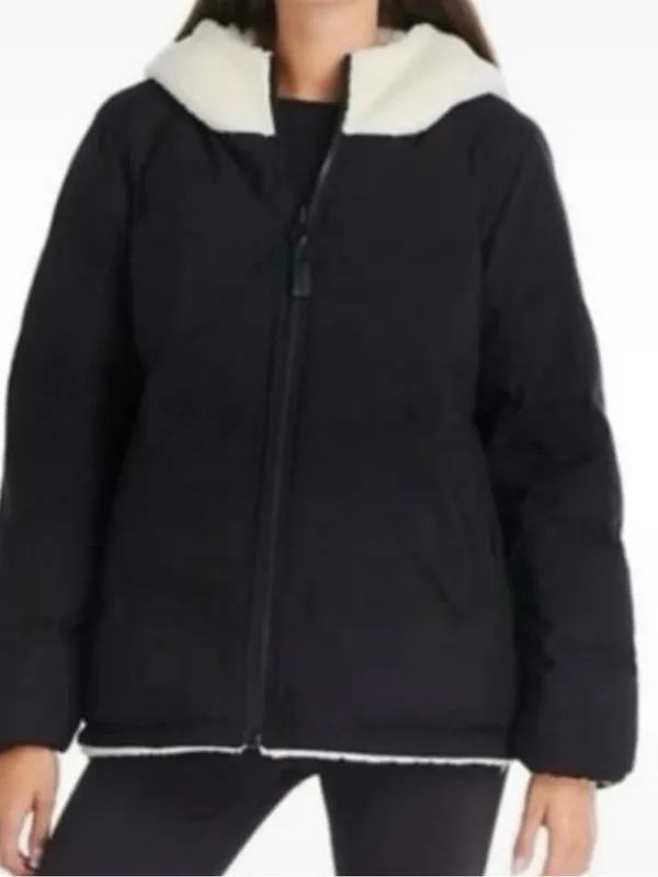 Koolaburra by UGG Reversible Sherpa Puffer Jacket Women’s L Black Cream Size L - Image 4