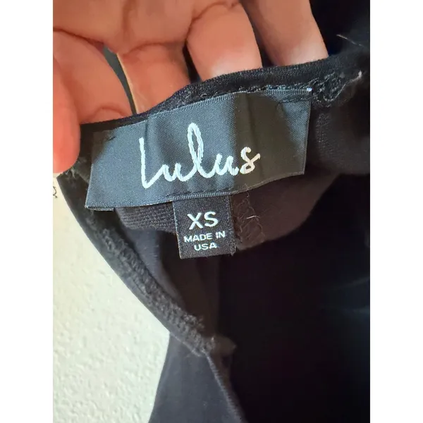 Lulus Skater Dress‎ Women XS Black Crisscross Back V-Neck Mini DD2733 Cocktail - Image 6