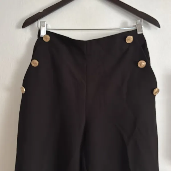 Zara High Rise Trousers Gold Hardware EUC - Image 2