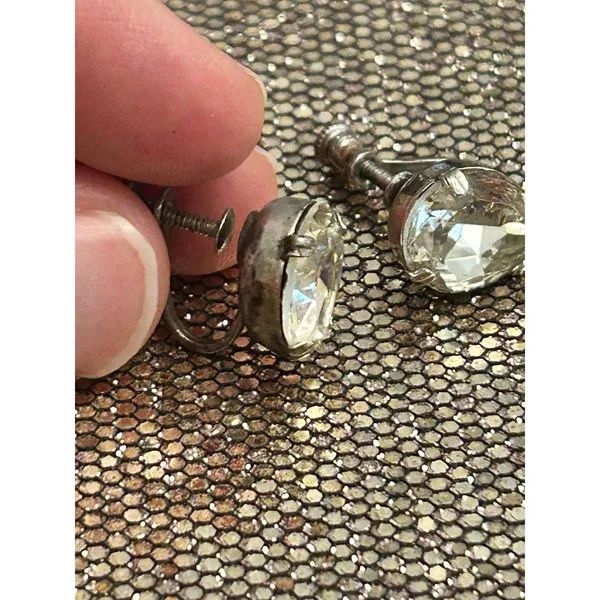 925 sterling silver earrings no hole tarnished 3.92g h20 - Image 5