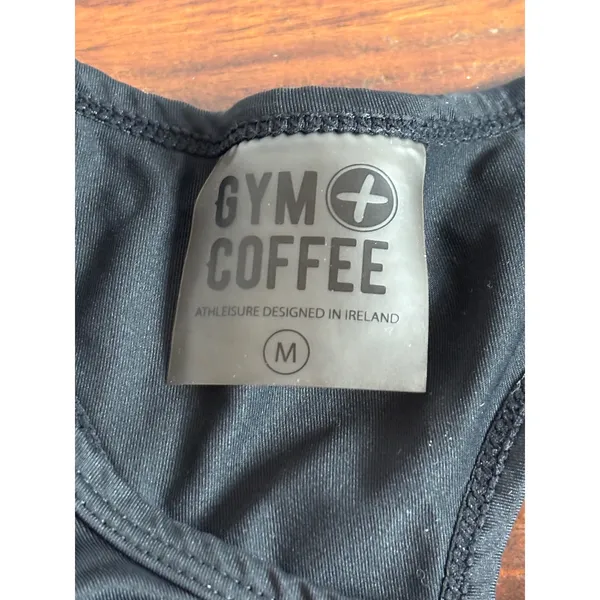 Gym‎ Coffee Black Racerback Athletic Tank Top Athleisure Women's Size M - Image 3