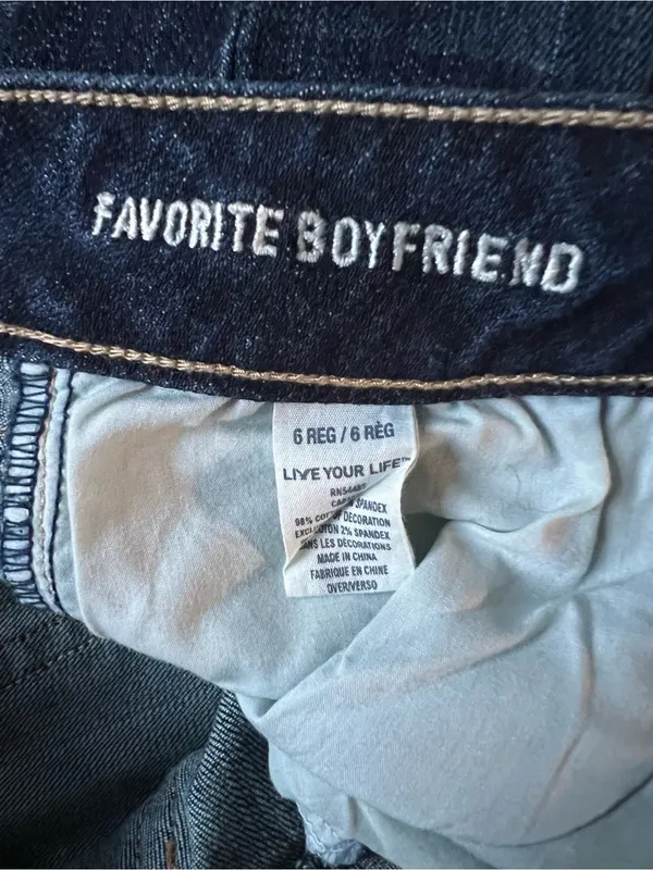 American Eagle Outfitters Dark Blue Flare Jeans (698) - Image 4