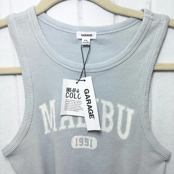 Garage Light Blue Malibu Crop Top Cami Kenny Tank Kentucky‎ Blue Size PS - Image 2