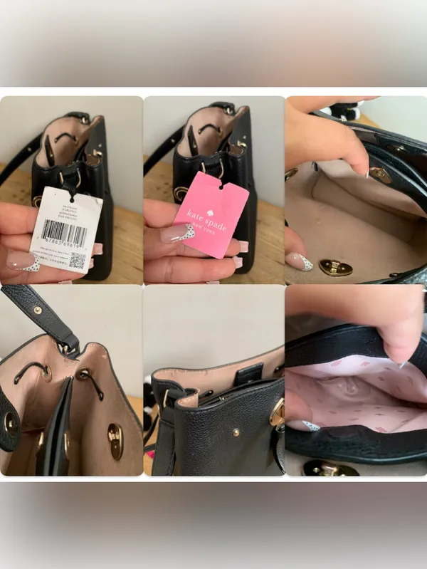 Kate Spade New York Marti Small Leather Bucket Bag Shoulder Bag in Black - Image 7