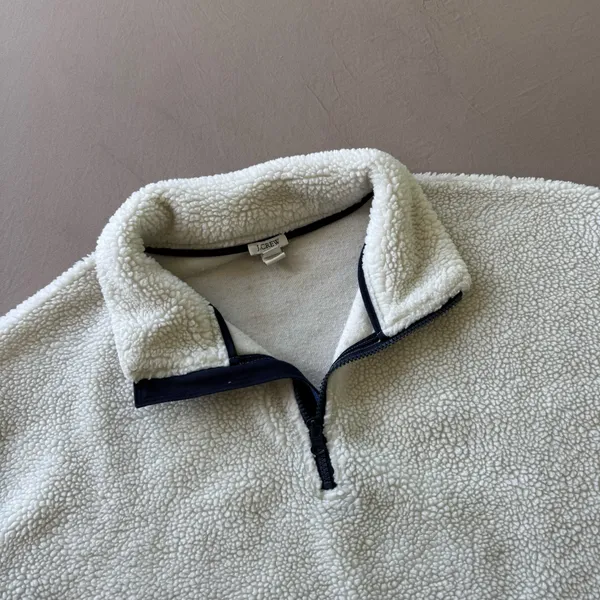 J.Crew Sherpa popover Quarter Zip jacket - Image 8