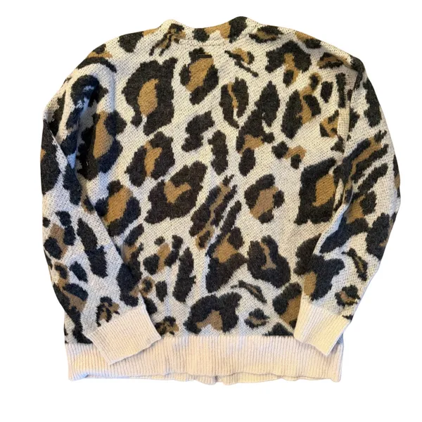NWT Volcom Wylding Out Animal Print Oversized Knit Cardigan Sweater XS - Image 5