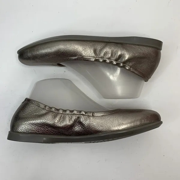 ECCO Size 8 Ballet Flat Shoes Incise Enchant Metallic Bronze Leather Ballerina - Image 5
