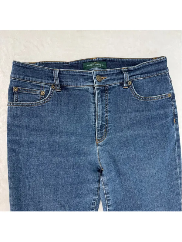 Lauren Ralph Lauren Straight Leg Women’s Jeans Classic 5 Pocket Medium Wash Sz 8 - Image 4