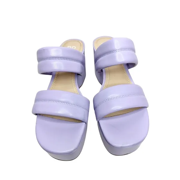 BP Raquelle‎ Purple Puffy Two Strap Platform Wedge Sandals Size 8M Lavender - Image 5