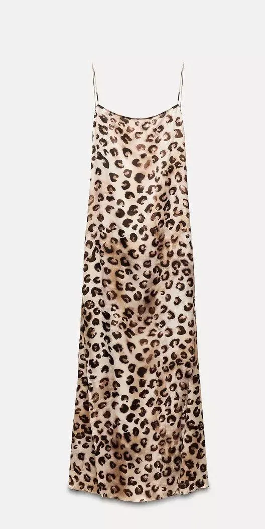 Zara maxi dress Satin animal print leopard cheetah flowy casual summer - Image 18