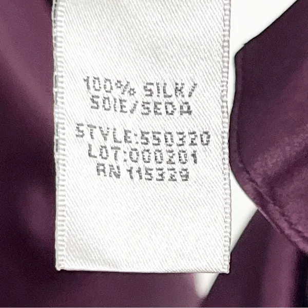 BADGLEY MISCHKA 100% Silk Burgundy Embellished Bodice Shoulder Cover Dress 6 - Image 4